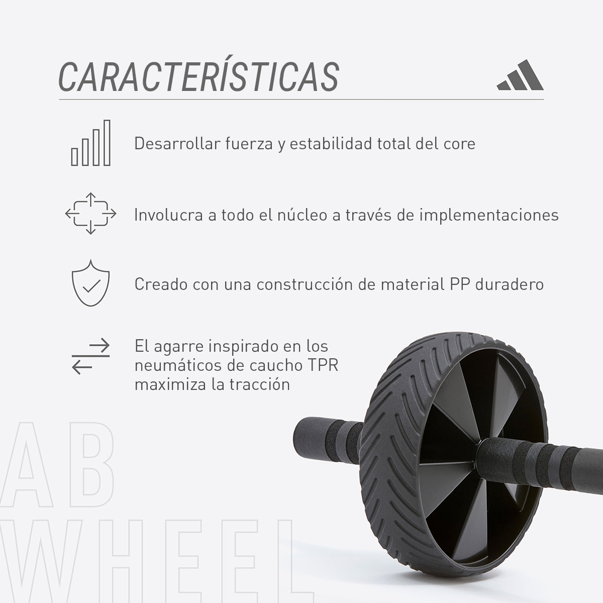 Adidas Rueda ejercitadora para abdomen