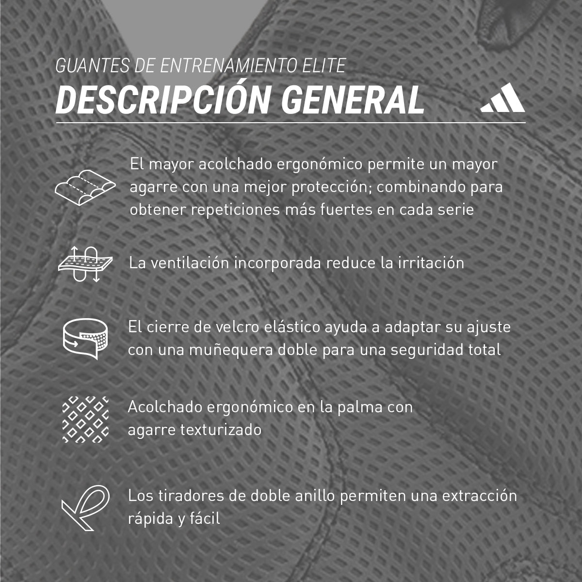 Adidas Guantes de Entrenamiento Elite Verde