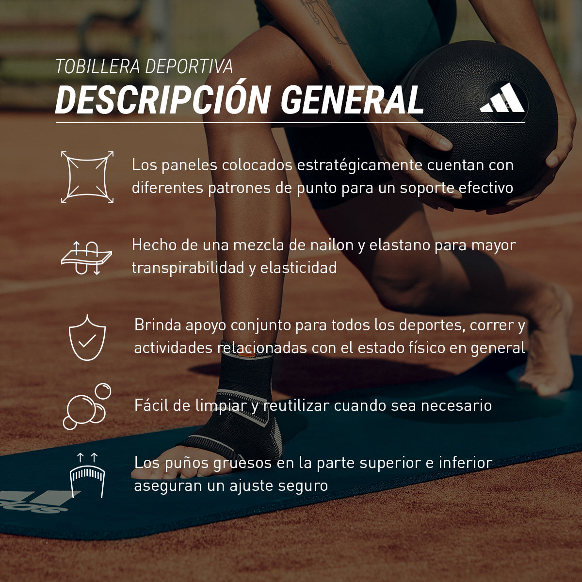 Adidas Soporte Deportivo Para Tobillo