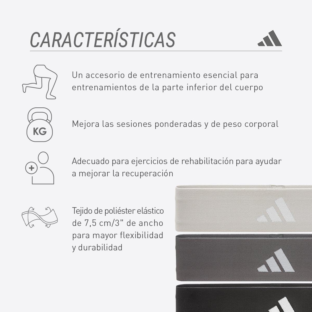 Adidas Set bandas de resistencia (3 piezas)