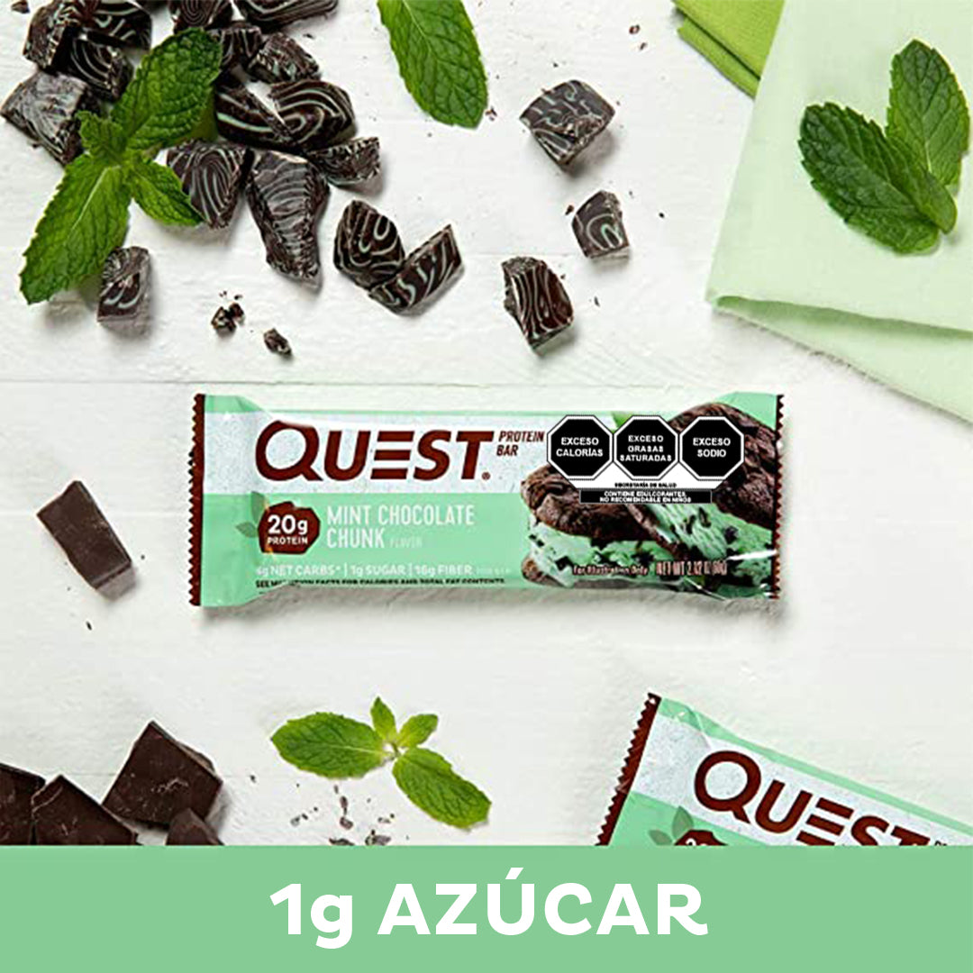 Quest Barra sabor a Menta con Chocolate en Trozos