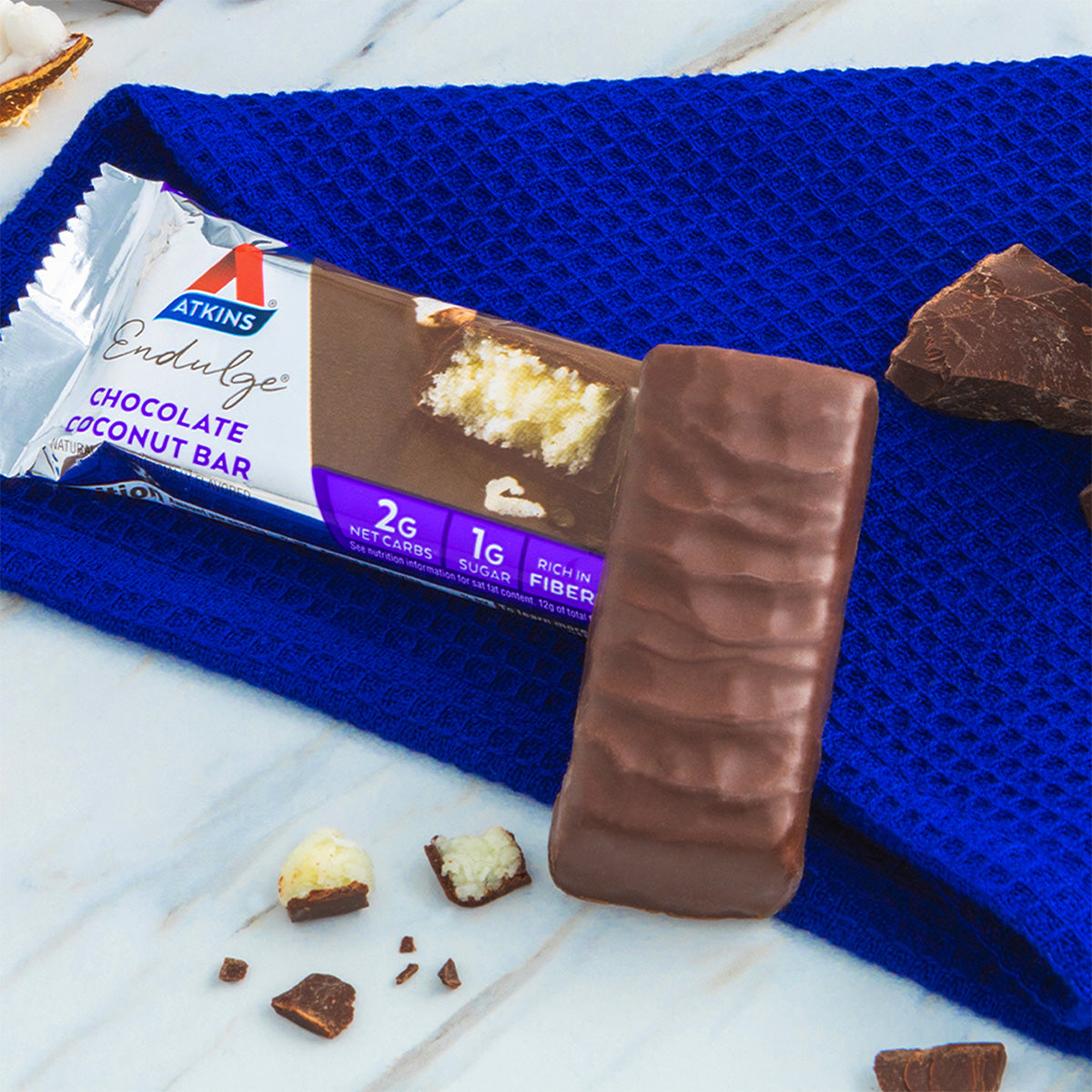 Atkins Barra de Proteína Sabor Chocolate con Coco