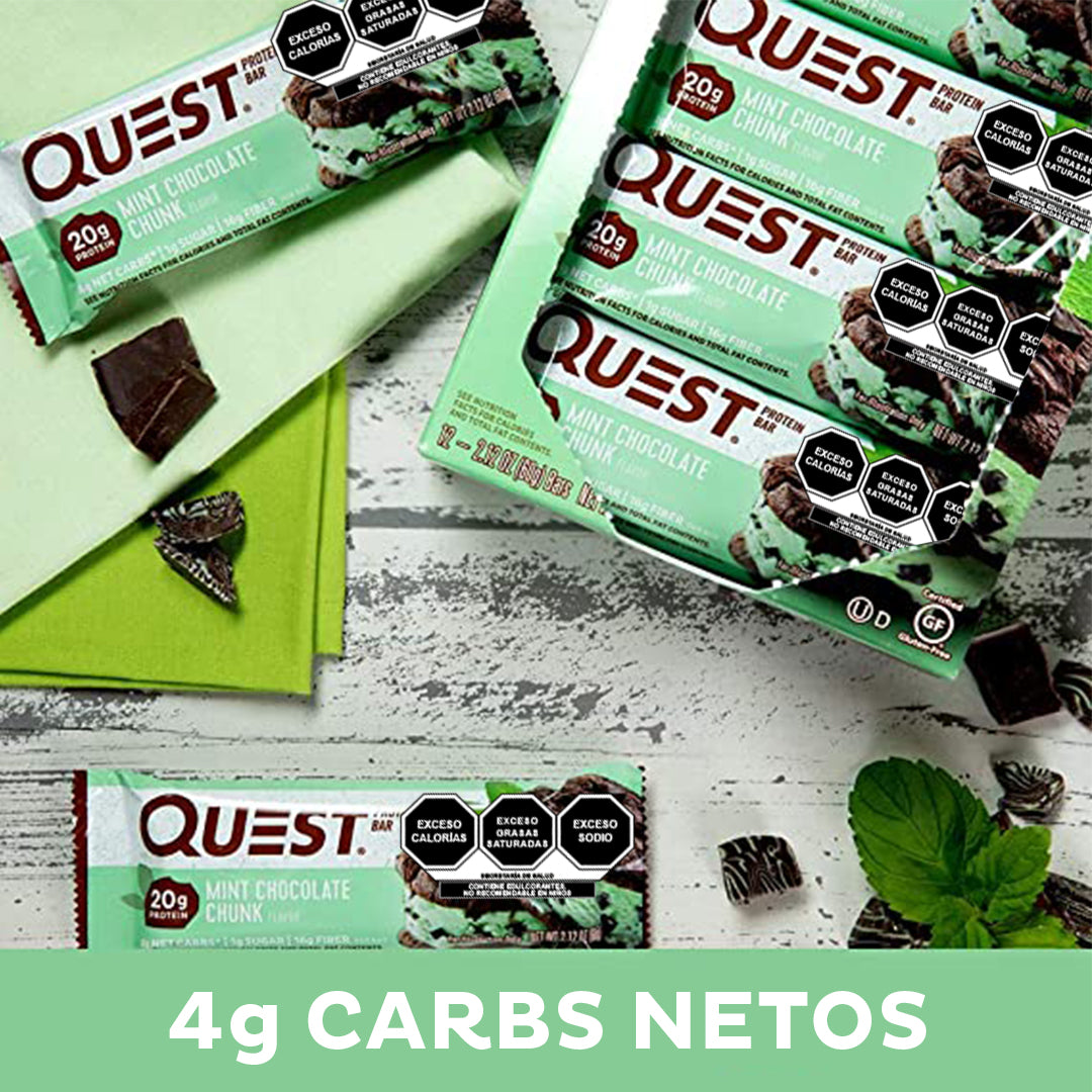 Quest Barra sabor a Menta con Chocolate en Trozos