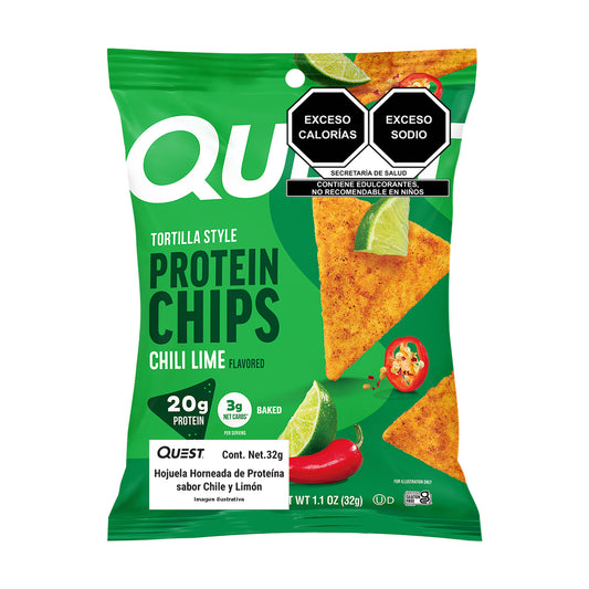 Quest Chips horneadas de proteína sabor Chile y Limón