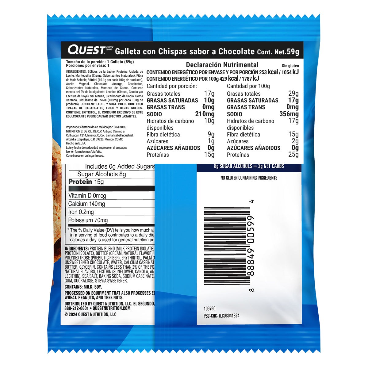 Quest Galleta con Chispas de Chocolate