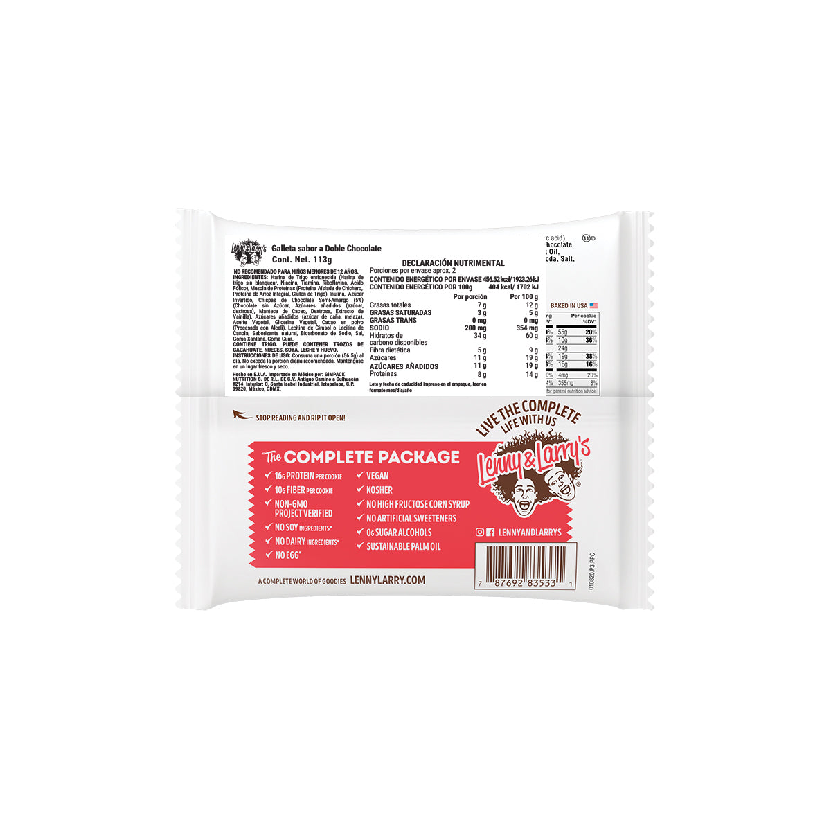 Lenny & Larry´s Galleta sabor Doble Chocolate