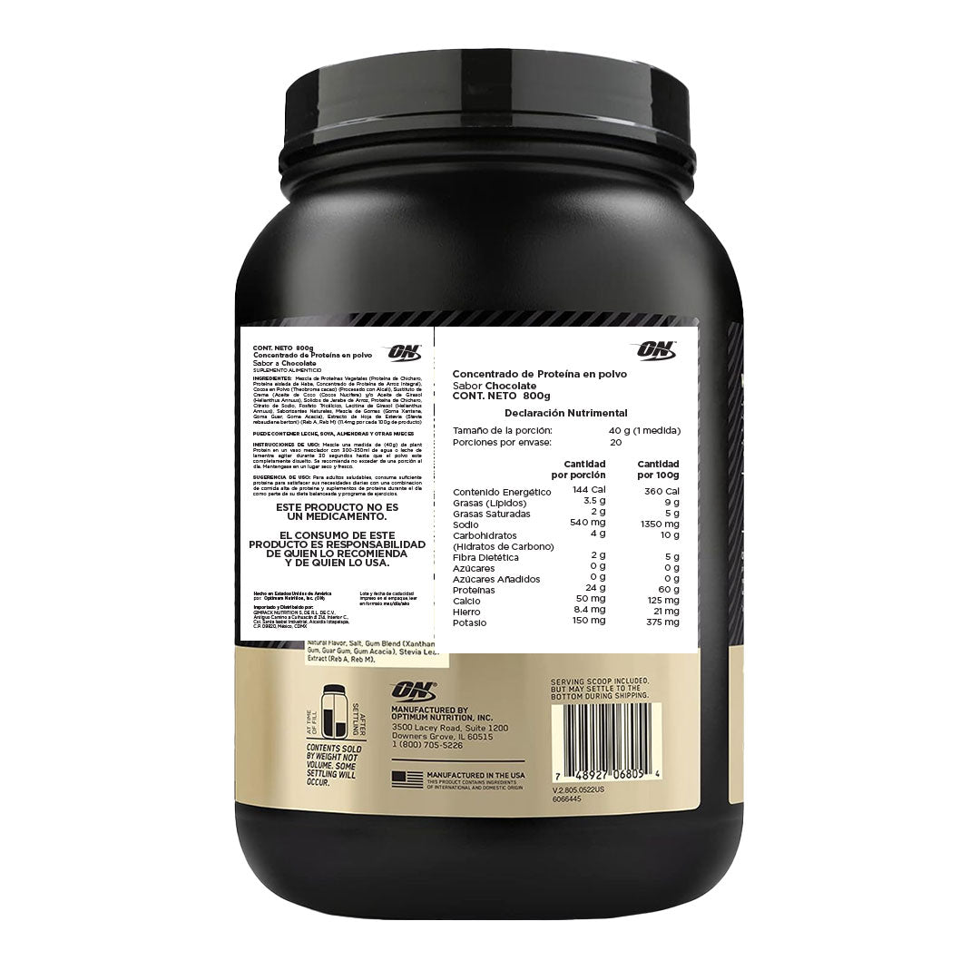 ON Gold Standard 100% Plant sabor Chocolate 1.76LB