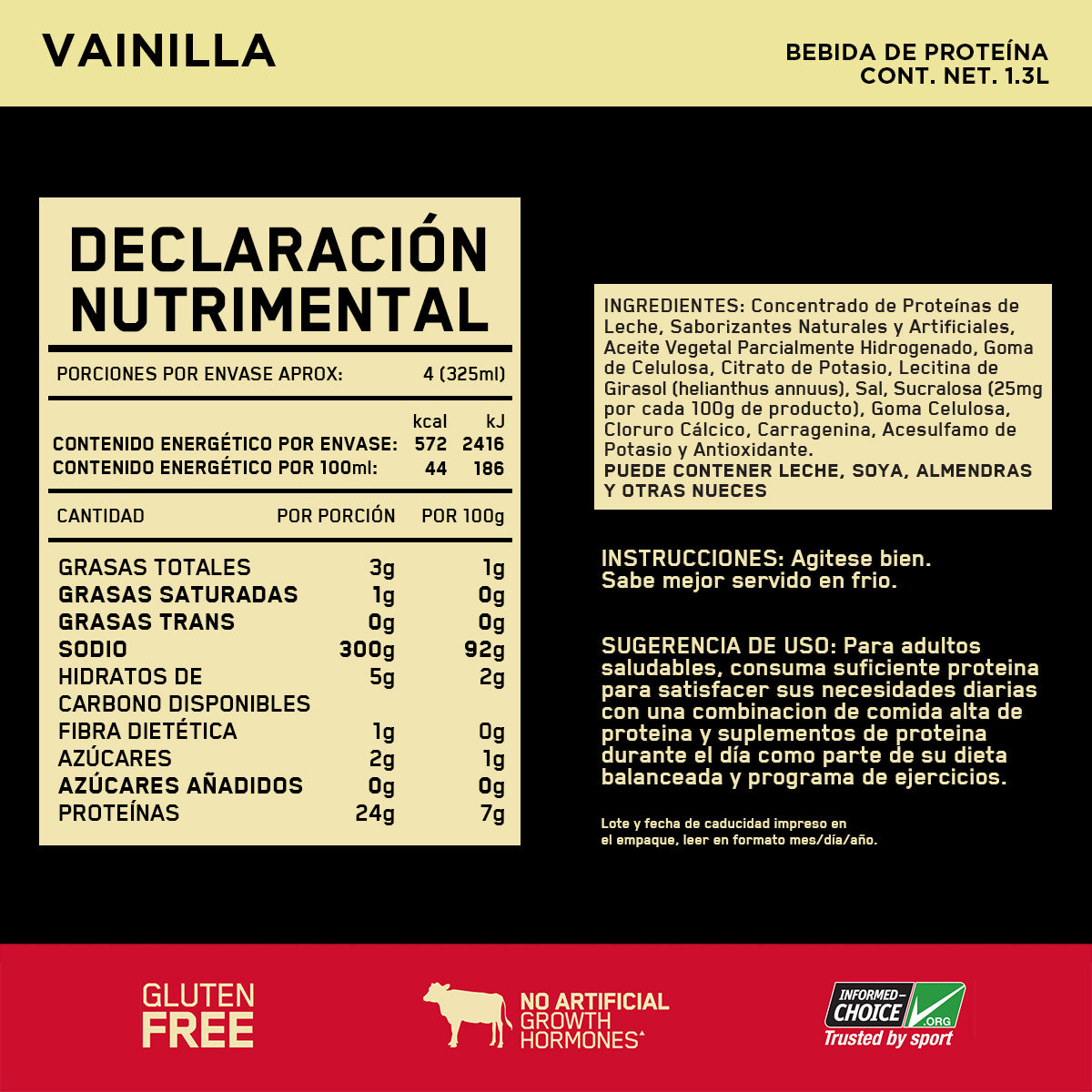 ON Gold Standard Shakes de Proteína sabor Vainilla