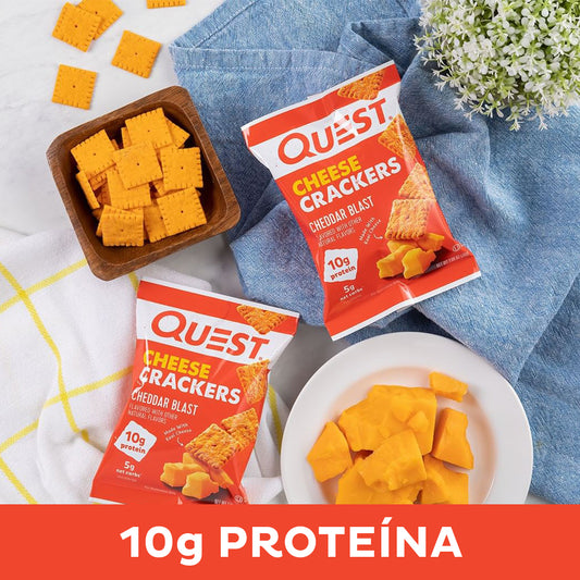 2 Pack Quest Crackers sabor Queso Cheddar Explosivo