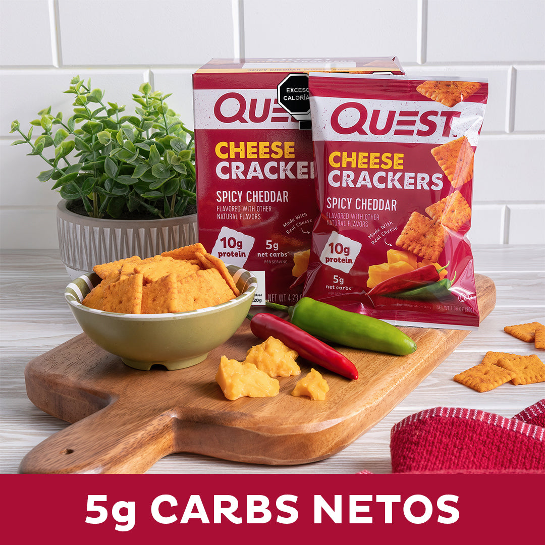 2 Pack Quest Crackers sabor Spicy Cheddar