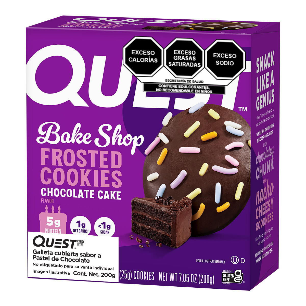 2 Pack Quest Galleta Cubierta sabor Pastel de Chocolate