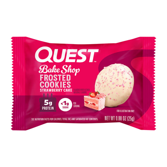 2 Pack Quest Galleta Cubierta sabor a Pastel de Fresa