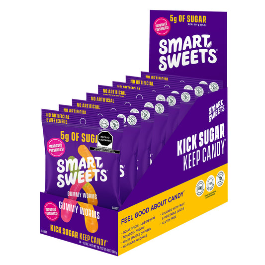 SmartSweets Gummy Worms - Caja con 14