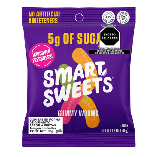 SmartSweets Gummy Worms - Caja con 14