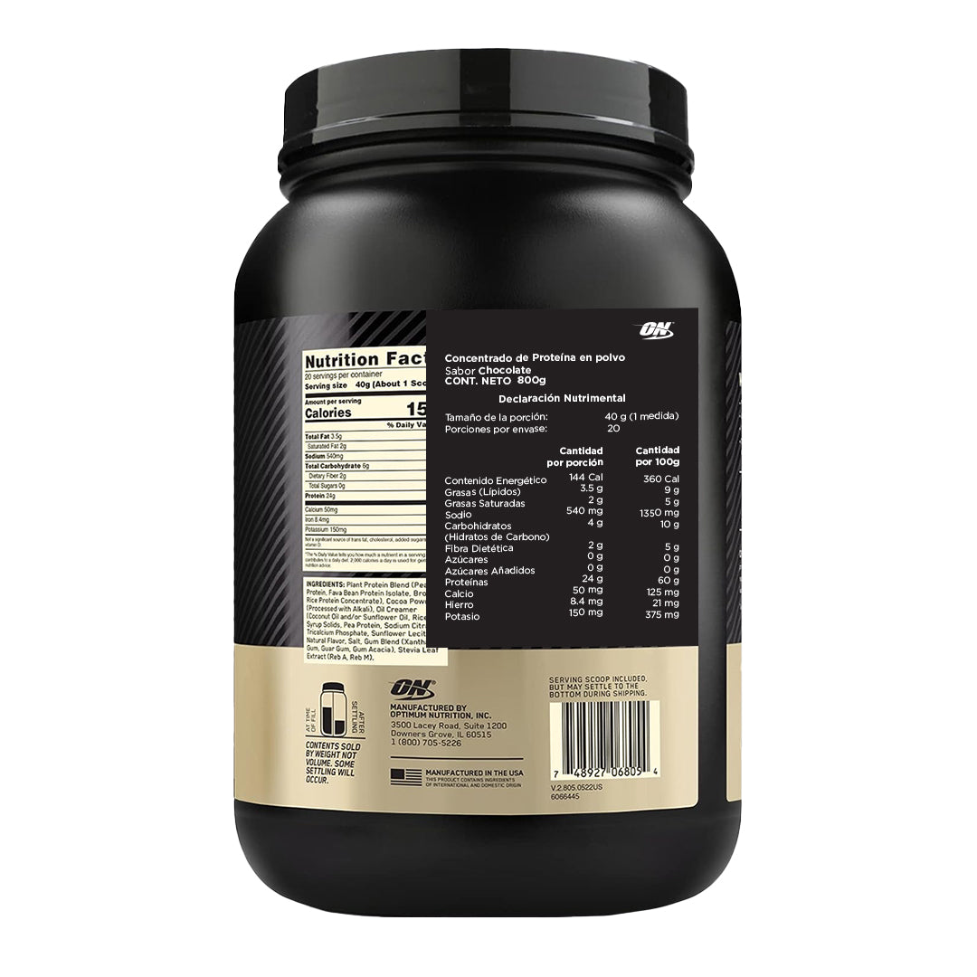 ON Proteína Gold Standard 100% Plant