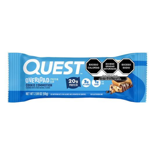 Quest Barra Overload sabor Cookie Commotion