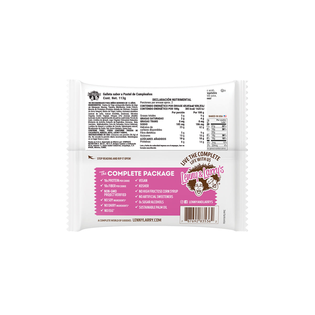 Lenny & Larry´s Galleta sabor Pastel de Cumpleaños