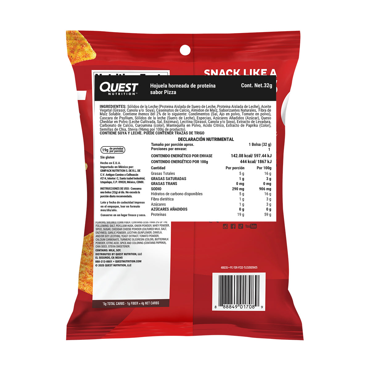 Quest Chips horneadas de proteína sabor Pizza