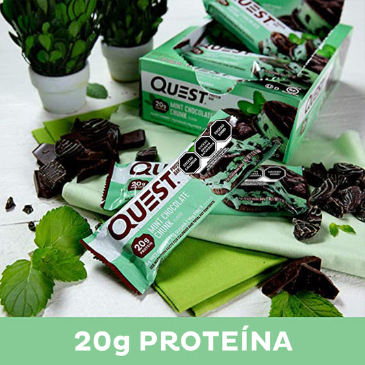 Quest Barra sabor a Menta con Chocolate en Trozos