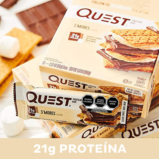 Quest Barra sabor a Galletas, Chocolate y Malvavisco