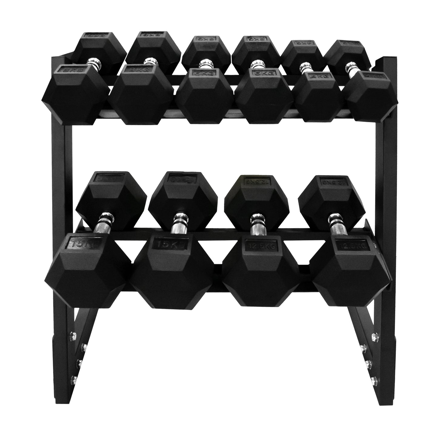 Gimpack Set de Mancuernas Hexagonales con Rack