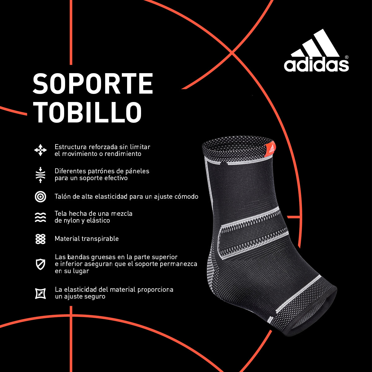 Adidas Soporte Deportivo Para Tobillo