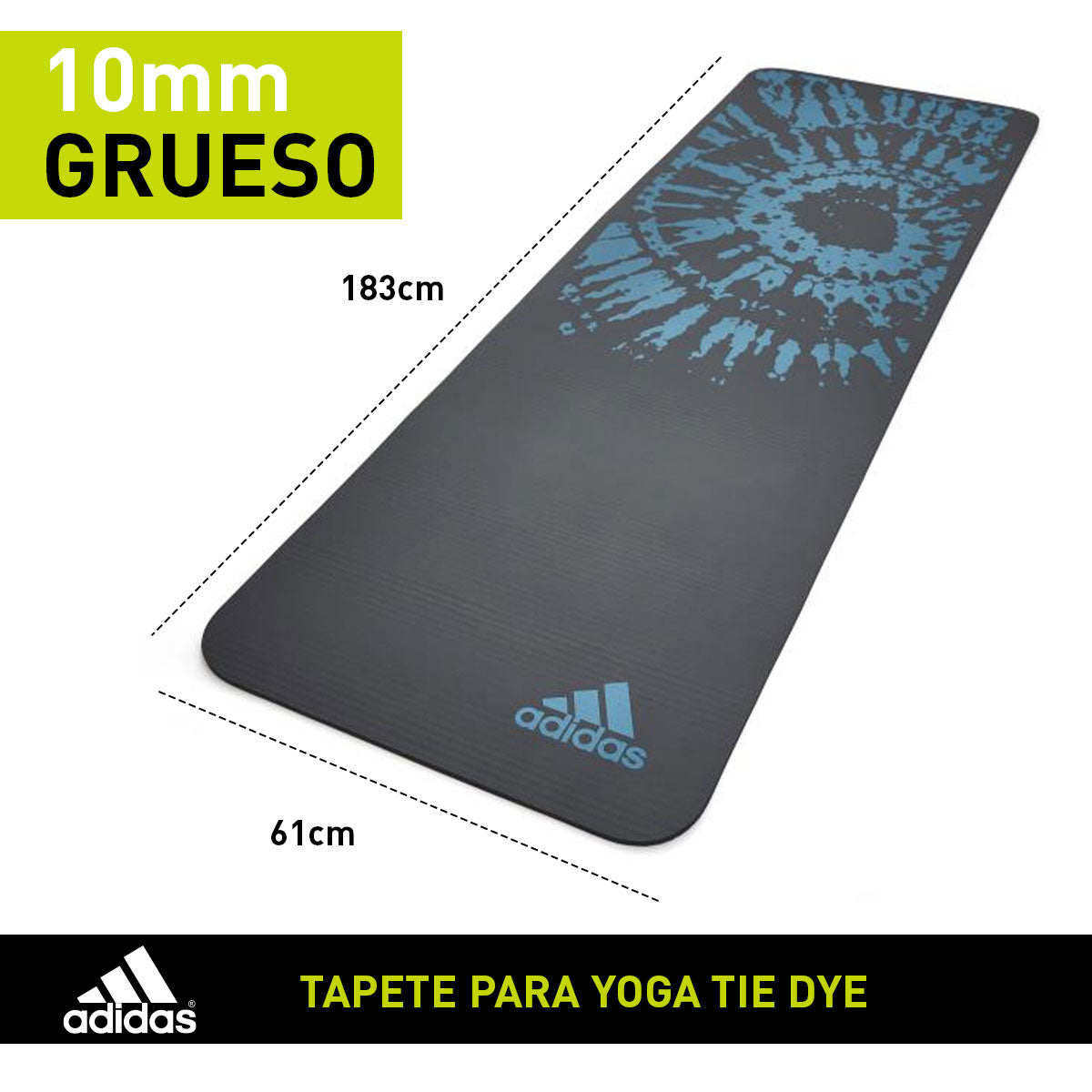 Adidas Tapete para Yoga Tie Dye Azul 10mm