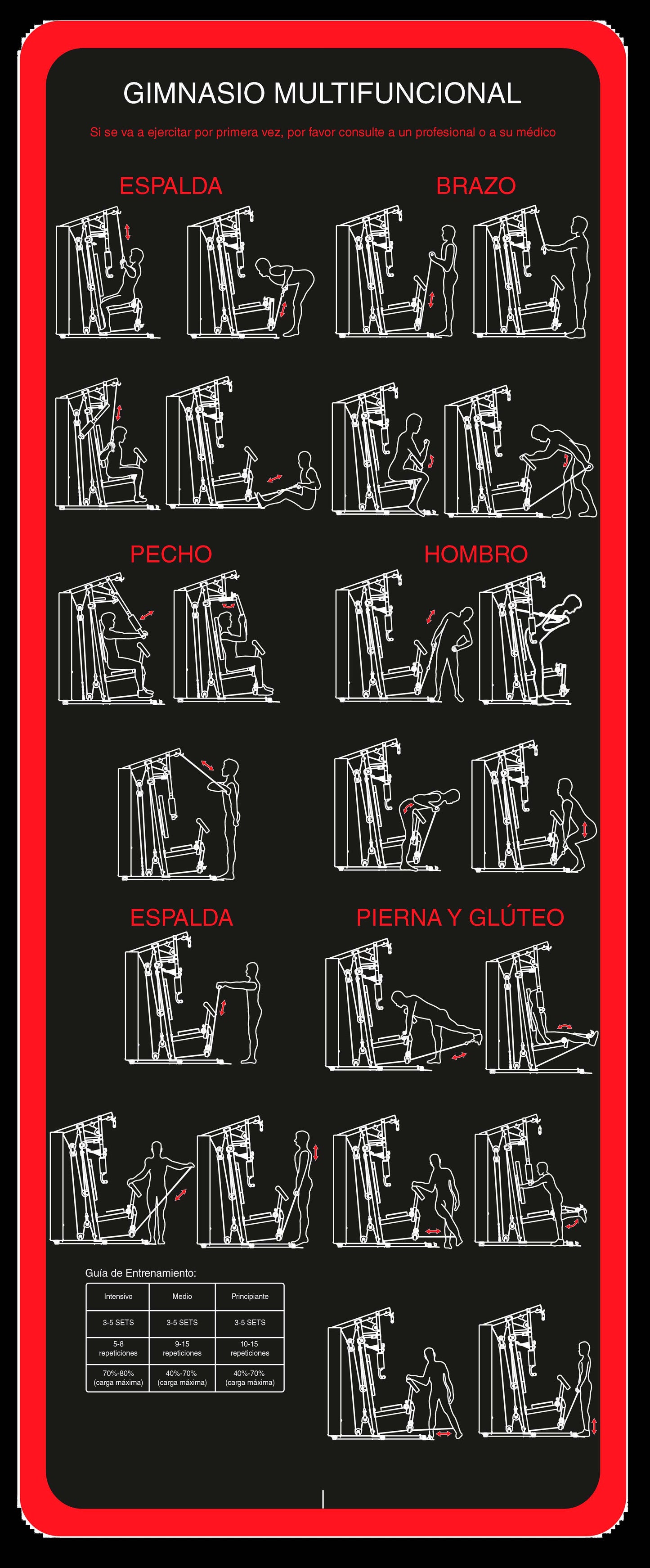 Gimpack Gimnasio de tres estaciones GP 3920