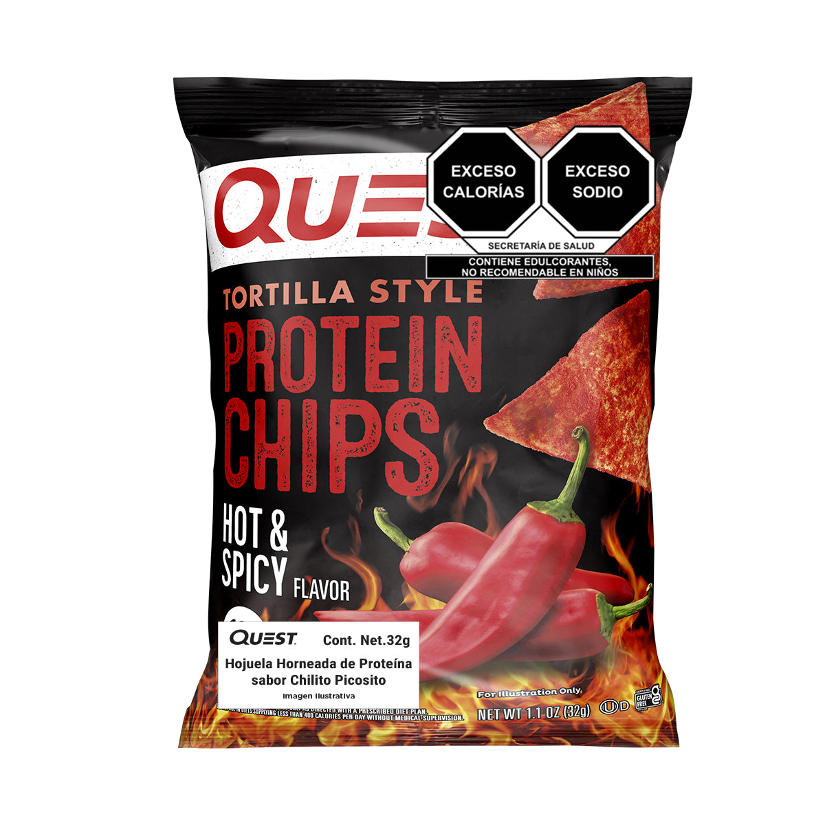 Quest Chips horneadas de proteína sabor Chilito Picosito