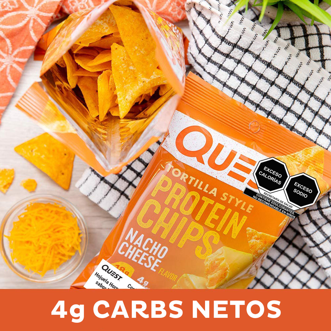 Quest Chips horneadas de proteína sabor Nachos con Queso