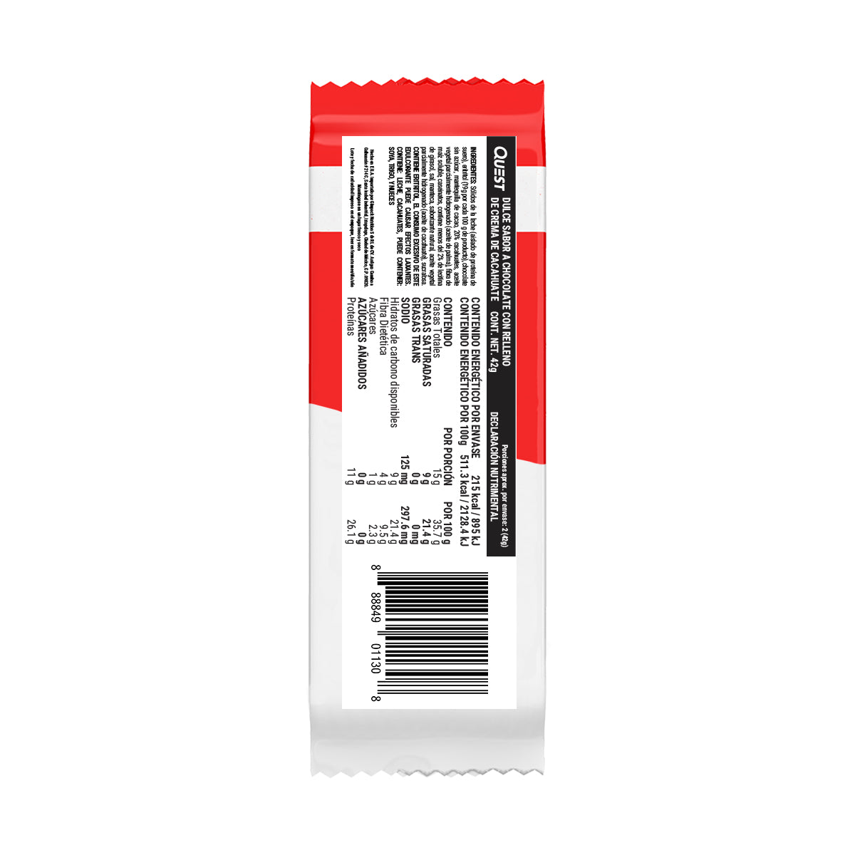 Quest Dulce sabor a Chocolate con Relleno de Crema de Cacahuate