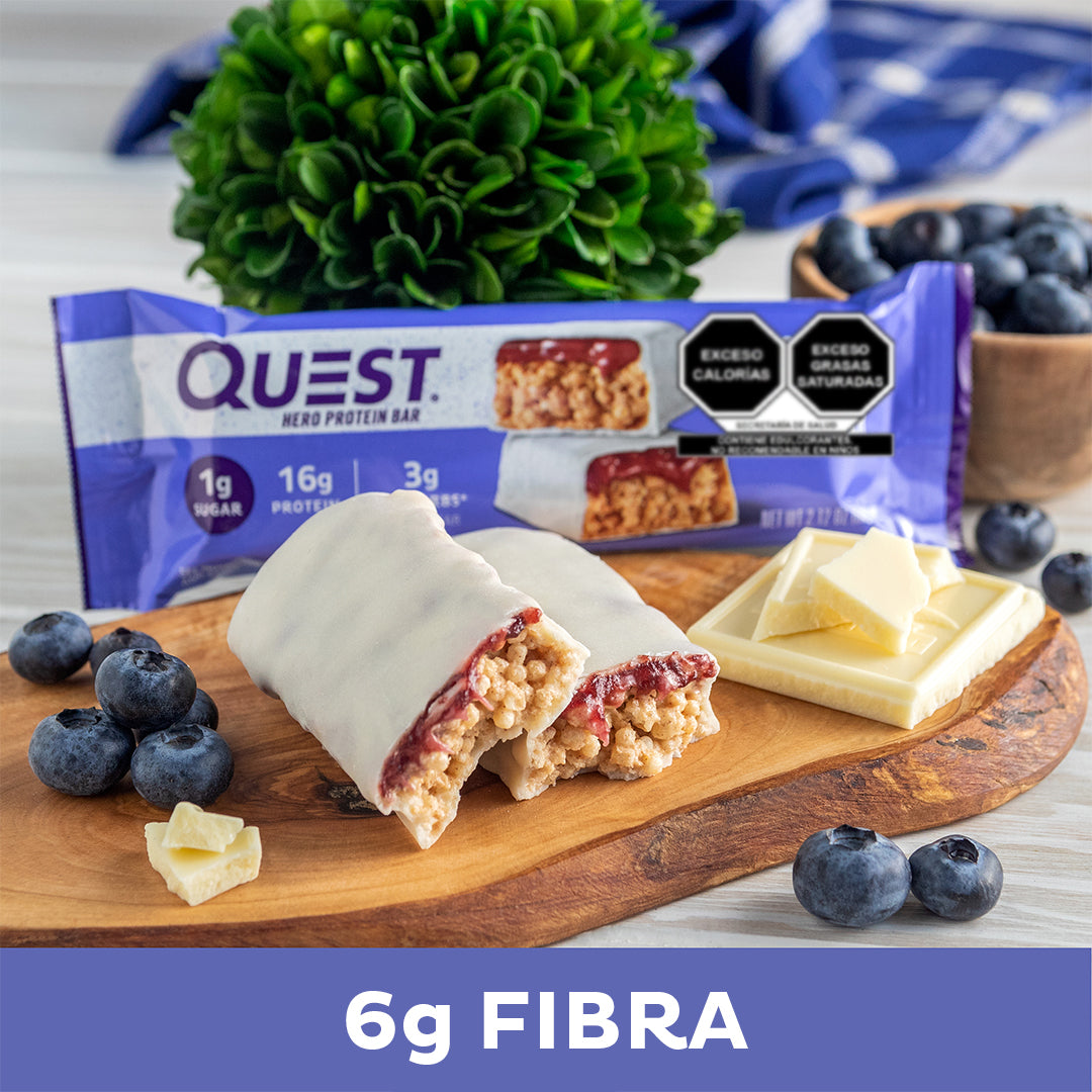 Quest Hero Barra sabor a Postre de Mora Azul