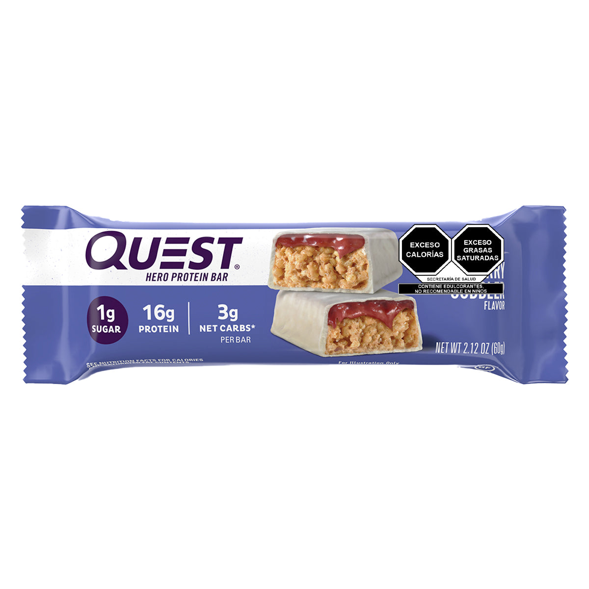 Quest Hero Barra sabor a postre de mora azul