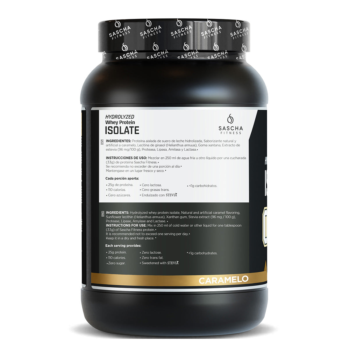 Sascha Fitness Polvo de Proteína Sabor Caramelo