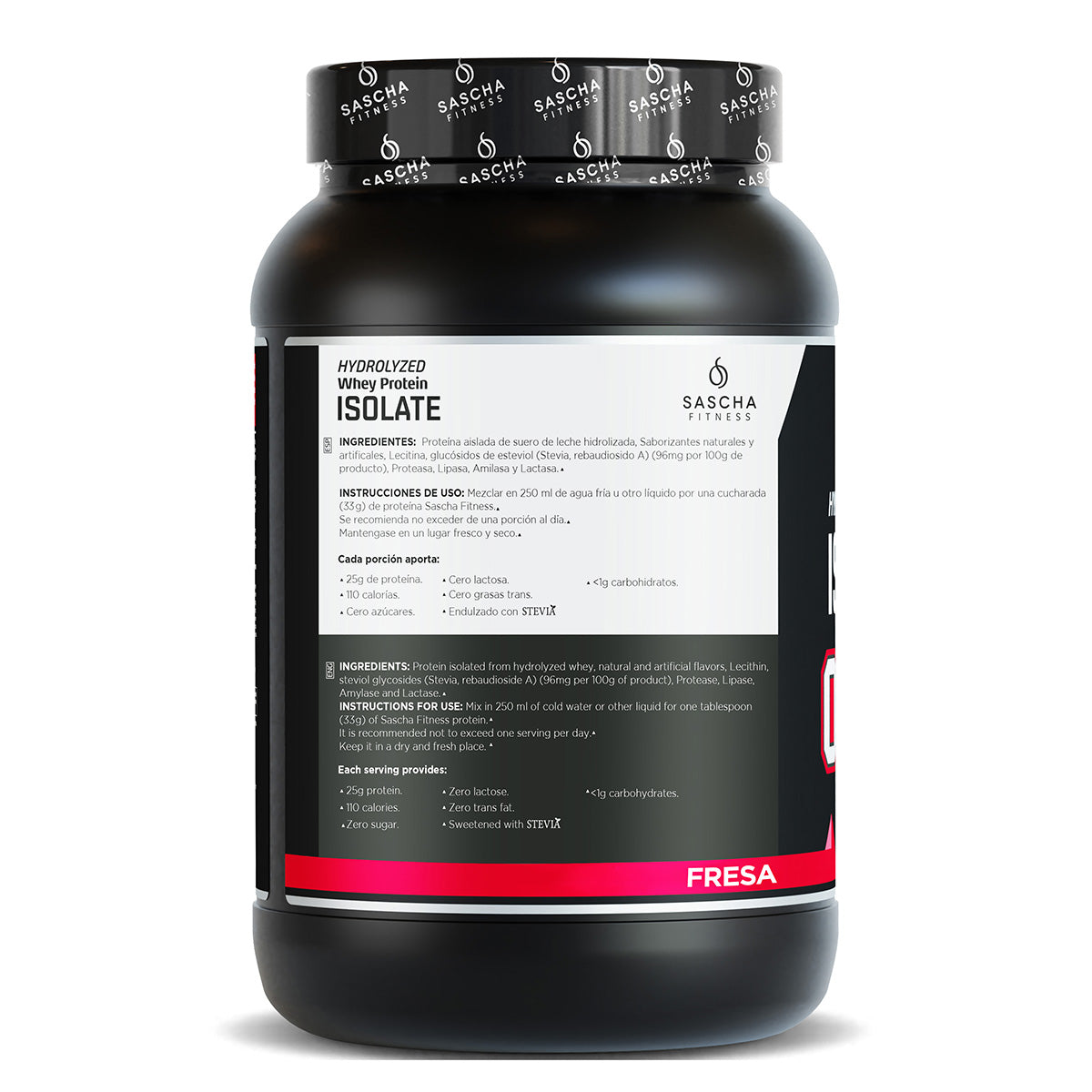 Sascha Fitness Polvo de Proteína Sabor Fresa