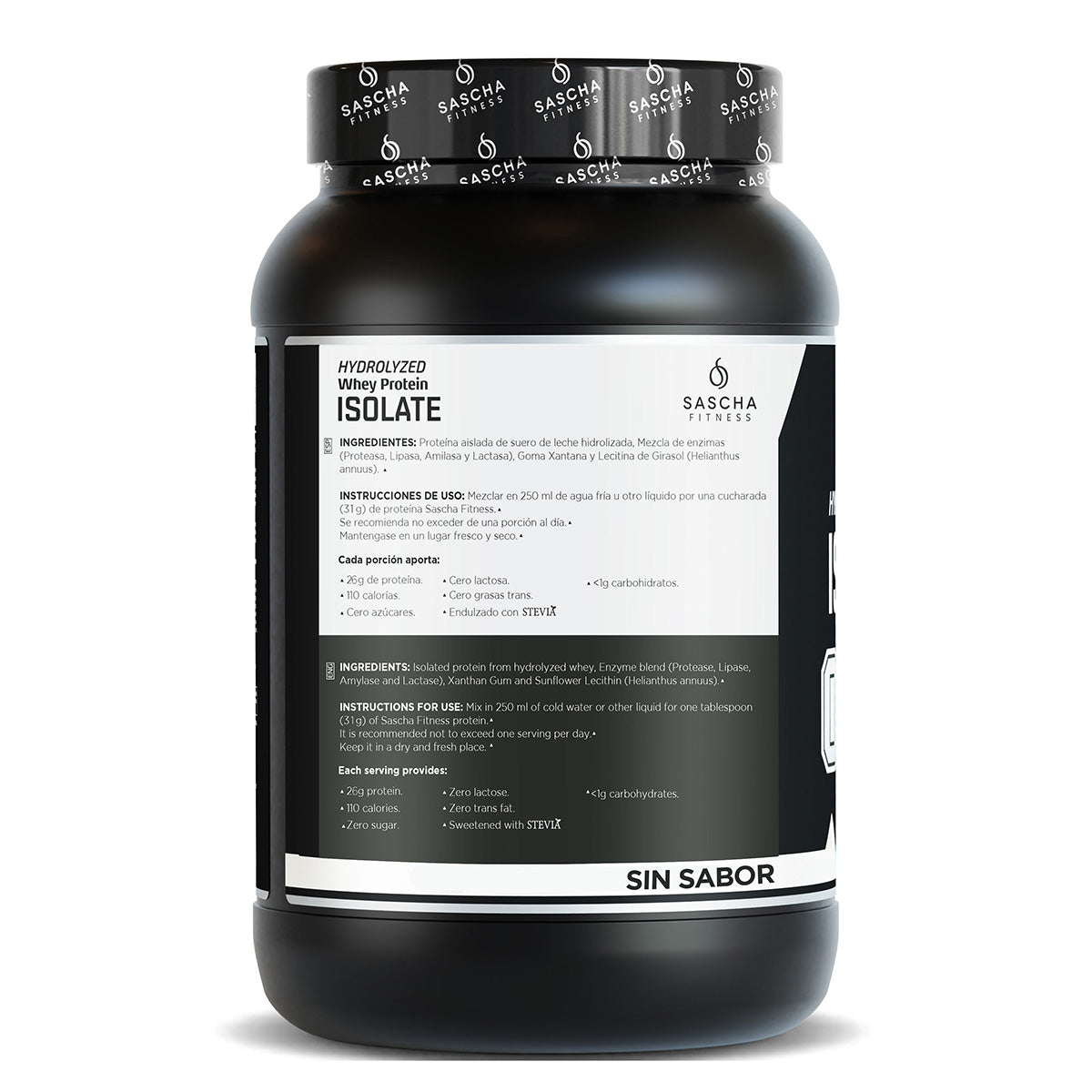 Sascha Fitness Polvo de Proteína Sin Sabor