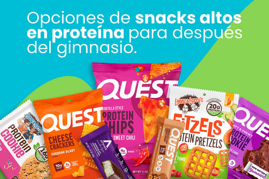 Opciones de snacks altos en proteína para después del gimnasio