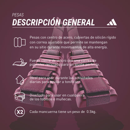 Adidas Polainas Ajustables 2 de 0.5 KG