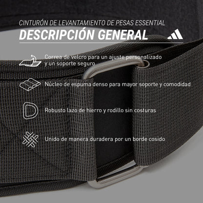 Adidas Cinturón Lumbar de Nylon Essential