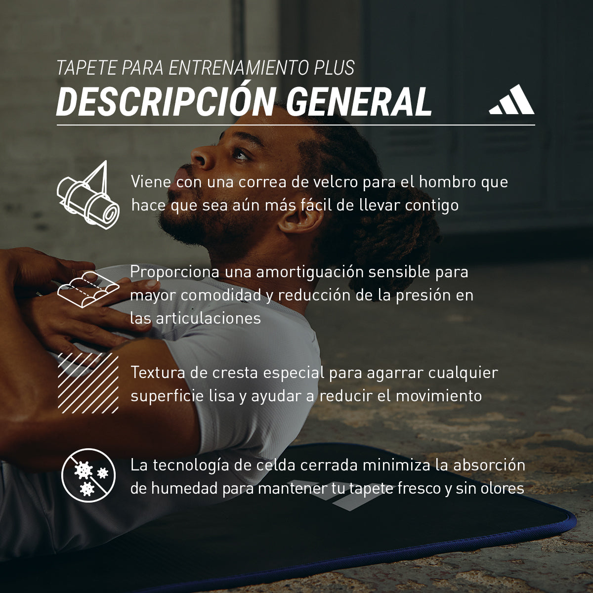 Adidas Tapete de entrenamiento Plus 10mm
