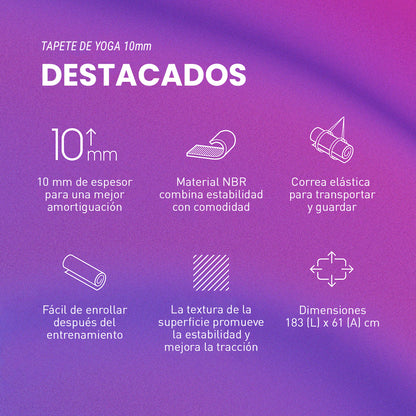 Adidas Tapete para Yoga 10mm Rosa