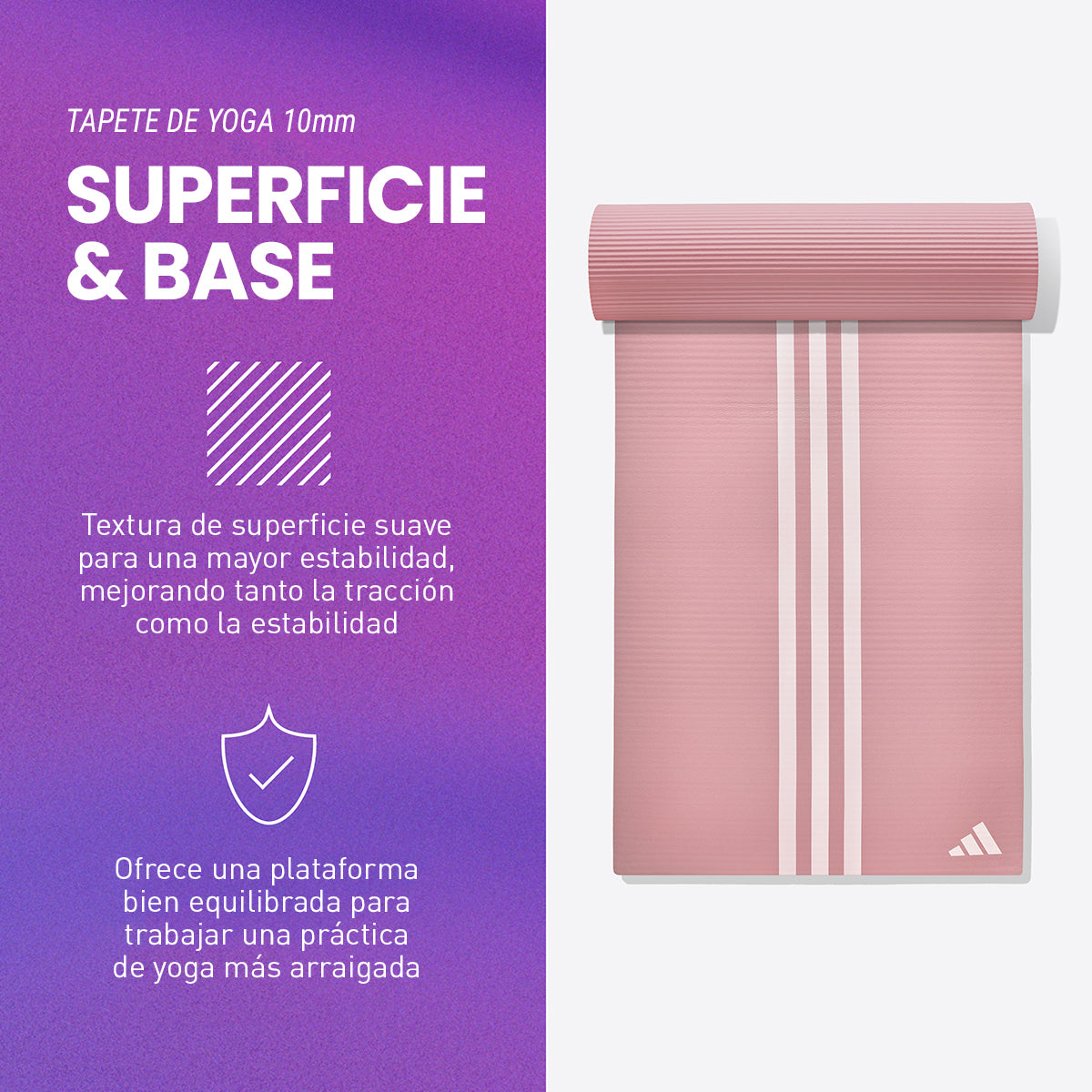 Adidas Tapete para Yoga 10mm Rosa