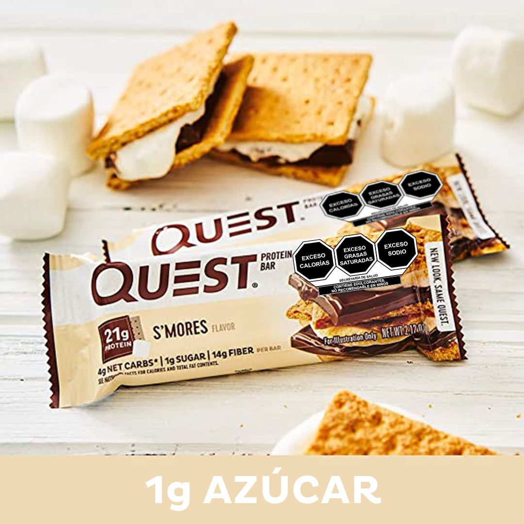 Quest Barra sabor a Galletas, Chocolate y Malvavisco