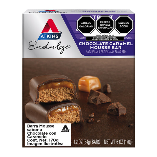 Atkins Barra Mousse sabor a Chocolate con Caramelo