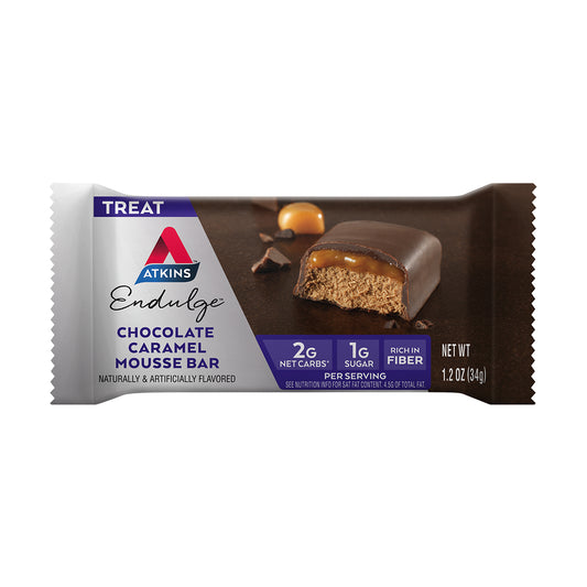 Atkins Barra Mousse sabor a Chocolate con Caramelo