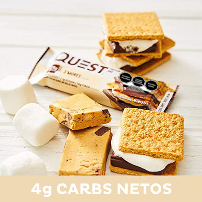 Quest Barra sabor a Galletas, Chocolate y Malvavisco