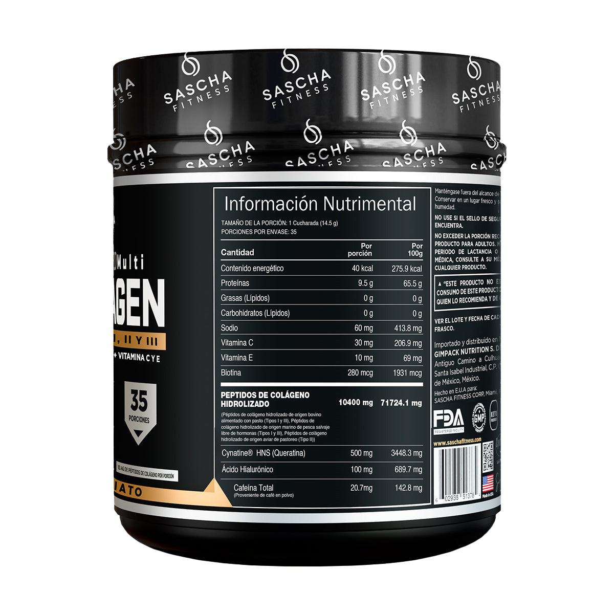 Sascha Fitness Colágeno sabor Chocolate