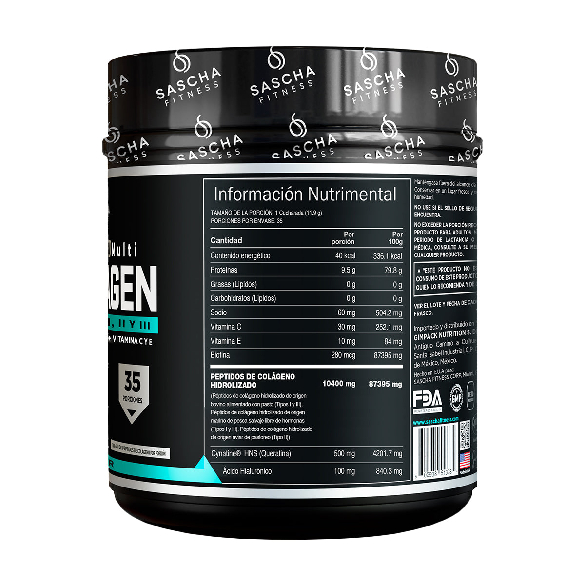 Sascha Fitness Colágeno sabor Chocolate