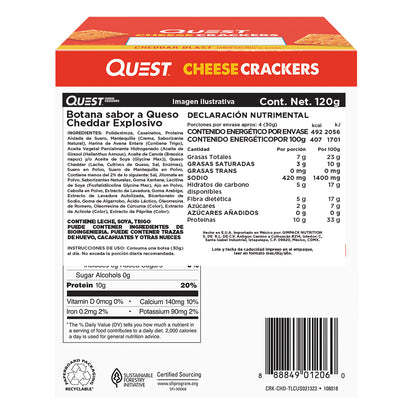 2 Pack Quest Crackers sabor Queso Cheddar Explosivo