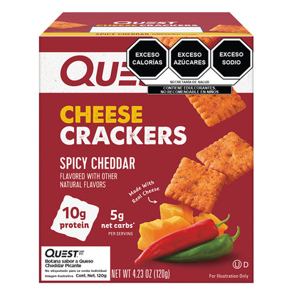 2 Pack Quest Crackers sabor Spicy Cheddar